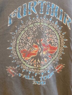2011 Furthur Fall Tour Graphic Tee with Blue & Red Print